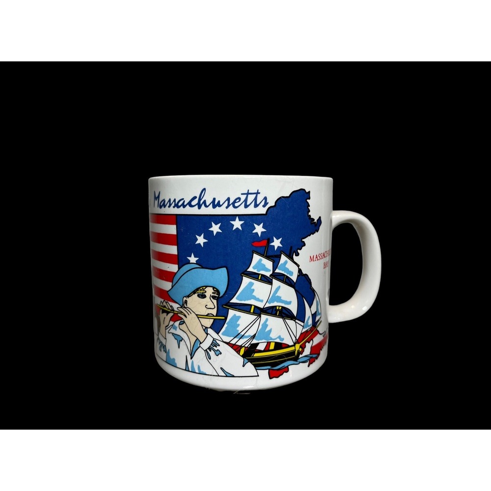 Vintage NANCO‎ MASSACHUSETTS BAY STATE Coffee Mug RARE